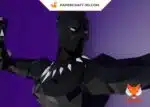 Papercraft Black Panther modèle 3D en papier origami, weergave 6