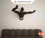 Papercraft Black Panther modèle 3D en papier origami, weergave 7
