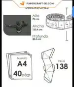 Papercraft Black Panther modèle 3D en papier origami, weergave 10