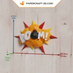 Papercraft Boom Comics in 3D origami