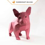 Papercraft Bulldog Francese in origami 3D