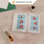 Papercraft Boules de Noël en origami papier 3D DIY pour décoration murale de fête, vue 6