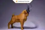 Papercraft Steinbock zum Aufstellen als 3D-Origami