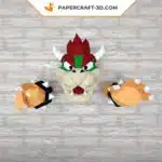 Papercraft Bowser mural en origami 3D