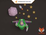 Papercraft Buzz Lightyear em origami 3D