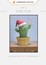 Papercraft cactus di Natale in origami