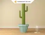Papercraft di cactus Saguaro XXL in origami 3D, vista 4