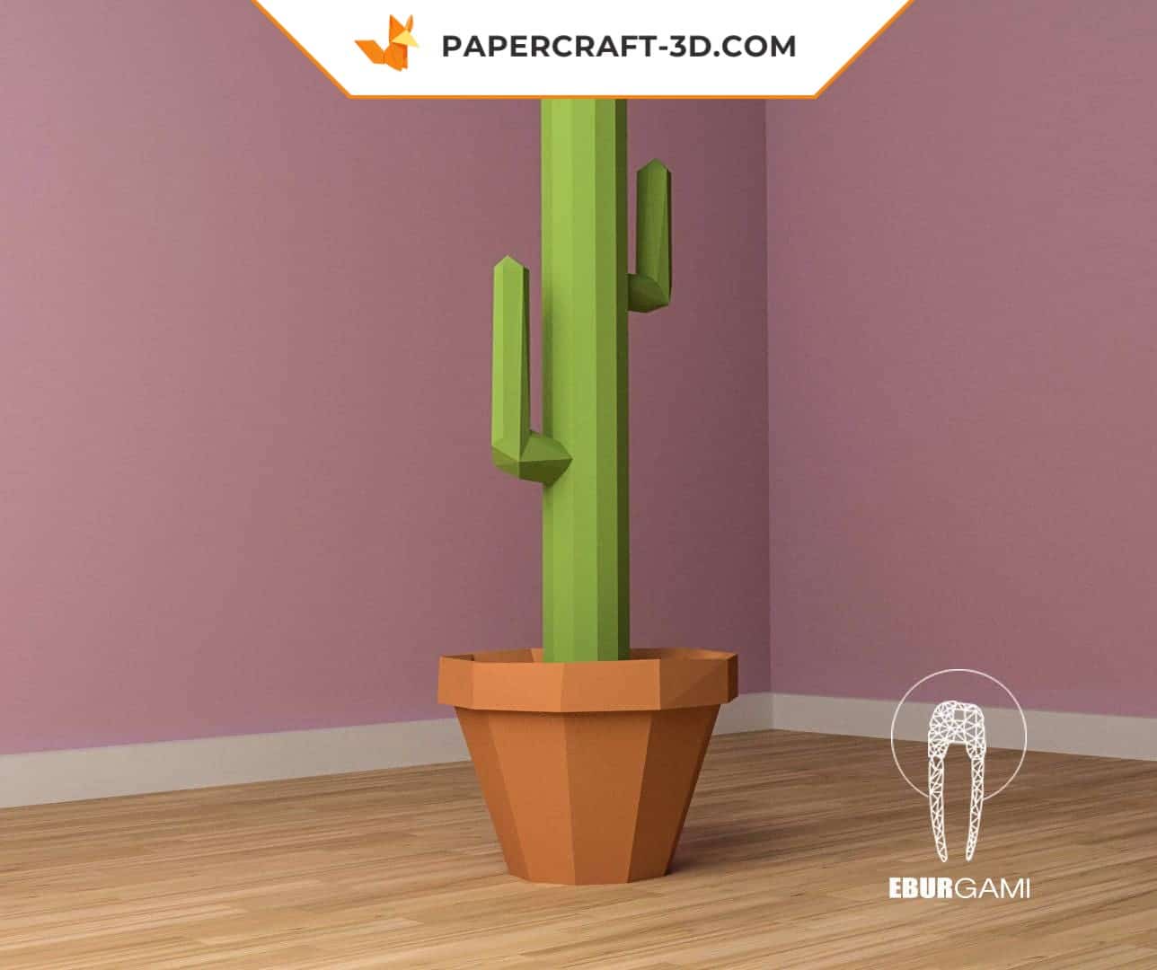 Papercraft cactus Saguaro XXL in origami 3D Papercraft cactus Saguaro XXL in origami 3D