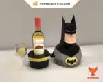 Batman 3D Origami Wine Box Papercraft