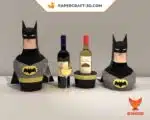 Batman 3D Origami Wine Box Papercraft