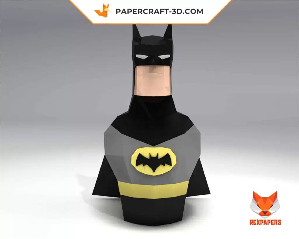 Batman 3D Origami Wine Box Papercraft