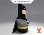 Papercraft Batman wine box in 3D origami