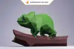 Papercraft Caméléon en papier origami 3D, modèle à télécharger en PDF, weergave 5