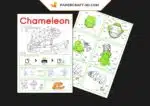 Papercraft Caméléon en papier origami 3D, modèle à télécharger en PDF, weergave 6