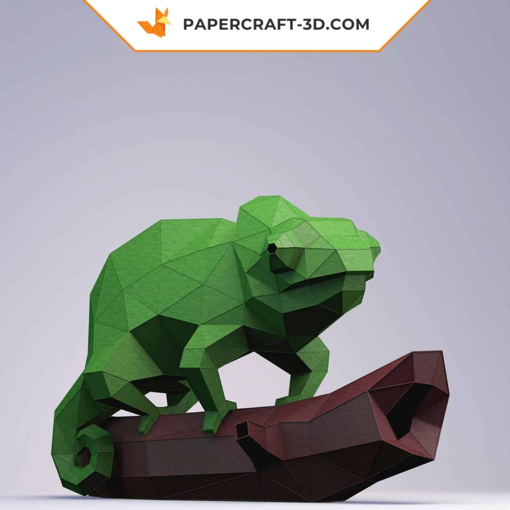 Papercraft letter W in 3D origami