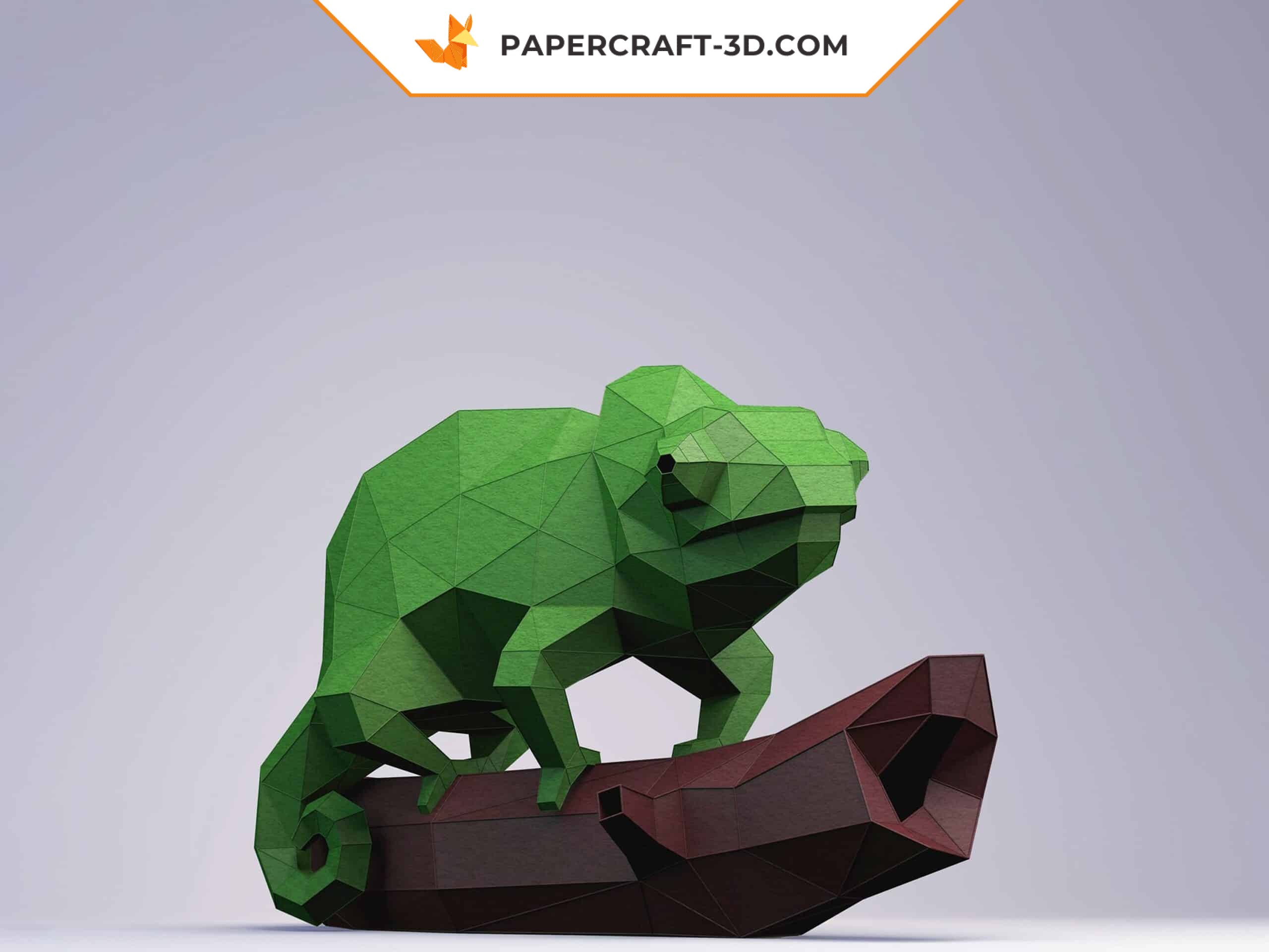 Papercraft chameleon in 3D origami Papercraft chameleon in 3D origami