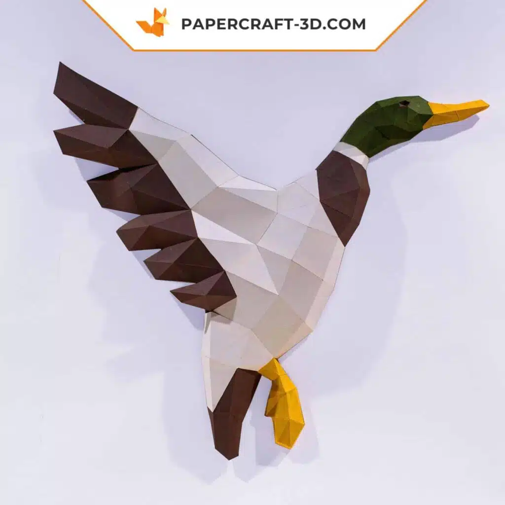 Mallard duck papercraft origami