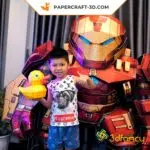 3D origami rubber duck papercraft, view 7