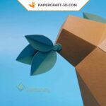 Papercraft cardeal vermelho em origami 3D