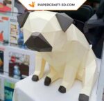 Papercraft de carlin en origami 3D