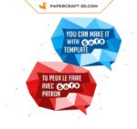 Papercraft de carlin en origami 3D