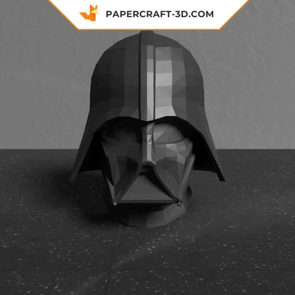 Papercraft casque de Dark Vador en origami 3D