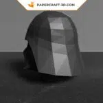 Papercraft casque de Darth Vader origami papier 3D, weergave 2