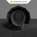 Papercraft Dark Vader helmet in 3D origami