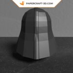 Papercraft Dark Vader helmet in 3D origami