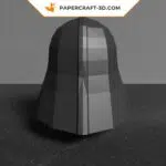 Papercraft casque de Darth Vader origami papier 3D, weergave 4