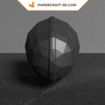 Papercraft Dark Vader helmet in 3D origami