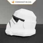Papercraft casque de Stormtrooper Star Wars en origami papier 3D, vue 2