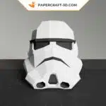 Papercraft casque de Stormtrooper Star Wars en origami papier 3D