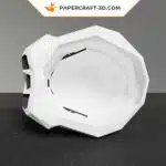 Papercraft casque de Stormtrooper Star Wars en origami papier 3D, vue 4