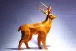 Papercraft cerf origami papier 3D modèle numérique téléchargement DIY
