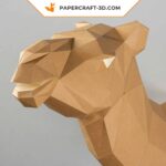 Papercraft de camelo em origami 3D
