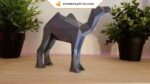 Papercraft camelo em origami 3D