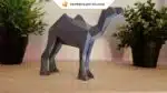 Papercraft camello en origami 3D, vista 2