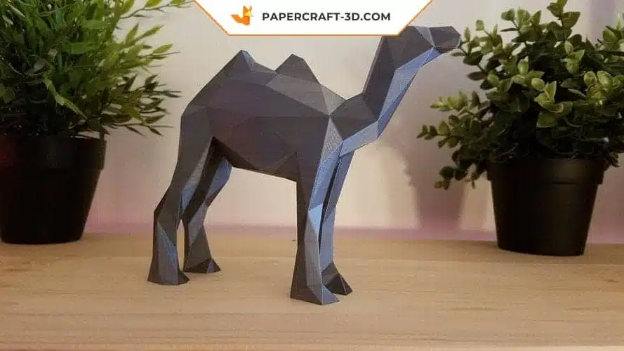 Papercraft cammello in origami 3D