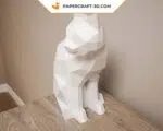 Papercraft de chat noir en origami 3D