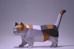 Papercraft de gato Munchkin em origami 3D