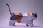 Papercraft chat Munchkin en origami papier 3D à télécharger, weergave 4