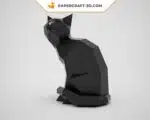 Papercraft chat origami papier 3D modèle PDF, weergave 6