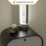 Papercraft chat paresseux en origami papier 3D, weergave 6