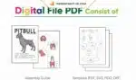 Papercraft chien pit bull origami papier 3D à monter soi-même, vue 6
