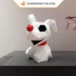 Papercraft Hund Zero Chibi als Origami, Ansicht 3