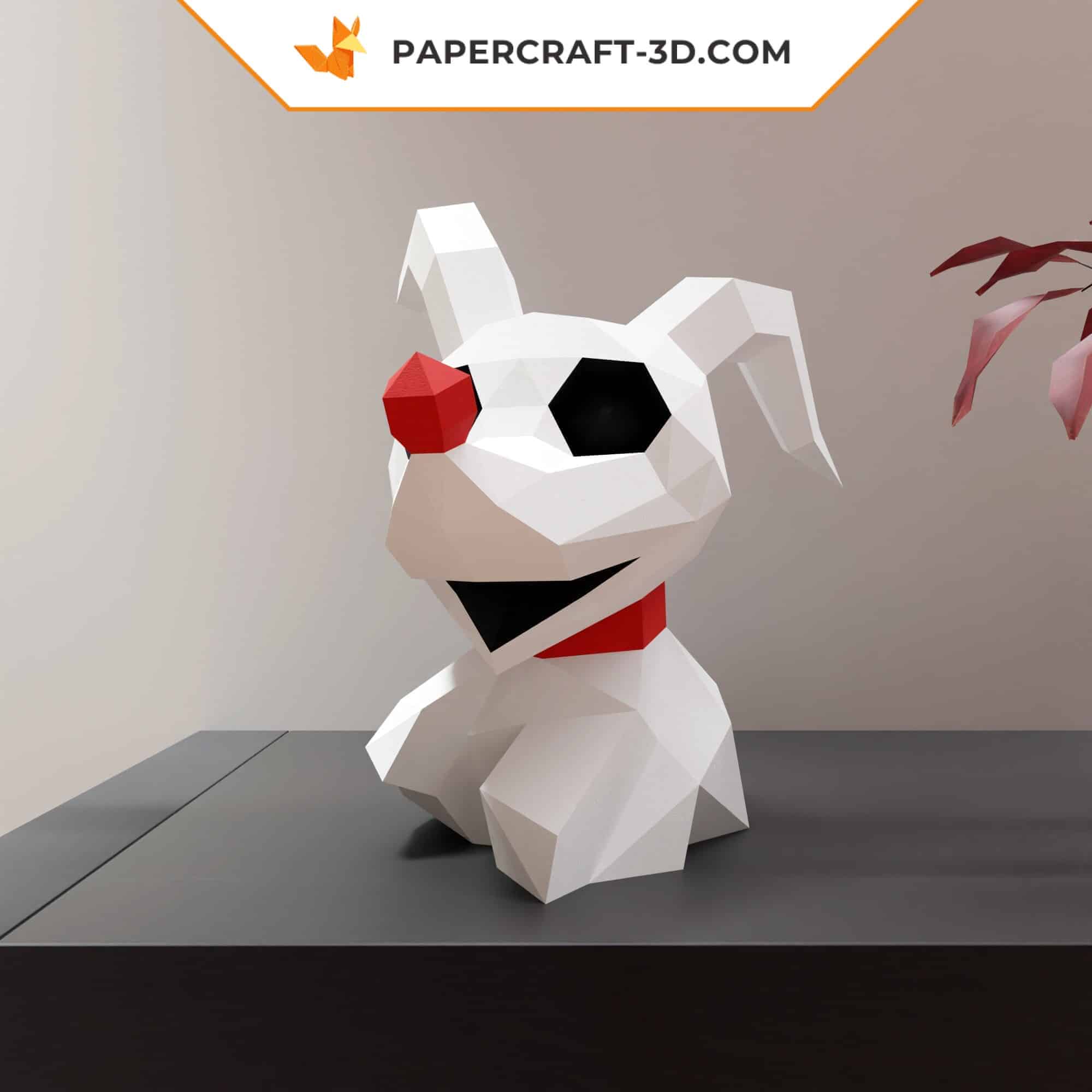 Papercraft chien Zero chibi en origami