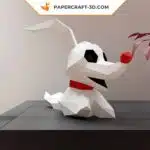Papercraft Hund Zero Chibi als Origami, Ansicht 2