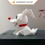 Papercraft chien Zero chibi en origami