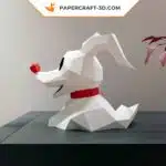 Papercraft Hund Zero Chibi als Origami, Ansicht 4